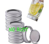 Tapas y anillos de conservas de boca ancha para bola o kerr, Mason Jar grandes tapas y cintas juego de 12