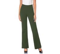 Tapata Mujer 71cm/76cm/81cm/86cm Pantalones Bootcut Elásticos de Cintura Alta, Pequeño/Regular/Alto para Oficina Negocios Casual Verde Oliva XX-Large 86cm
