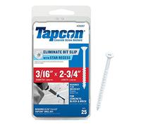 Tapcon 28267 3/16x2-3/4 White Star Drive Bugle Head Concrete Anchors 25/Box