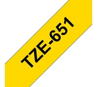Brother TZ-651 Cinta mecanográfico Negro sobre amarillo Original TZe-651