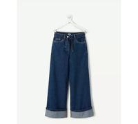 TAPE A L'OEIL Pantalones anchos con bajos grandes. Color Denim Natural