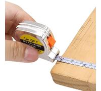 Tape Measure - 3.9x1.4x3.6cm Heavy Duty Nylon Coated Measuring Tape, Imperial And Metric Measurement With Metal Belt Clip, Compact Case With Cushioned Grip Metric And Imperial System 1-30-696