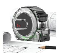 Tape Measure - ABS, Steel Measuring Tape, Fluorescent Scale Clear Reading | Retractable Lock System, Fluorescent Ruler, Retractable Tapes For Construction, Woodworking, Interior Design, Renovation