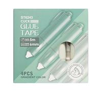 Tape Runner Scrapbooking Supplies - 4 Pieces Scrapbook Tape, DIY Craft Paper Card Photo, Journaling Arts Projects Glue, Double Sided Adhesive Item | Dot-Adhesive Permanent Dispenser for Hobby Use