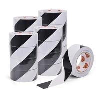 TAPEBEAR 16 Rollo Cinta De Peligro, 50mm x 46m Cinta Adhesiva De Advertencia De Peligro, Blanco y negro Cinta Adhesiva De Seguridad, Autoadhesiva Cinta Para Suelo