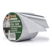TAPEBEAR Cinta Adhesiva De Aluminio 100mm x 46m-Sella, repara y aisla-Resistente al agua y altas temperaturas, Cinta de Aluminio para Sellar Sistemas, conductos y Aire Acondicionado