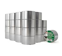 TAPEBEAR Cinta Adhesiva De Aluminio 50mm x 46m-Sella, repara y aisla-Resistente al agua y altas temperaturas, Cinta de Aluminio para Sellar Sistemas, conductos y Aire Acondicionado, 24Rollos