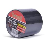 TAPEBEAR Cinta Anticorrosión Tubería 100mm x 30m, Cinta Impermeable PVC, Protección De Envoltura De Tuberías, Cinta Aislante Negra, Para Reparar Y Sella