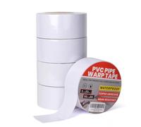 TAPEBEAR Cinta Anticorrosión Tubería 50mm x 30m, Cinta Impermeable PVC, Protección De Envoltura De Tuberías, Cinta Aislante Blanco, Para Reparar Y Sella, Prevenir La Corrosión, 5 Rollos