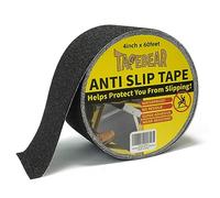 TAPEBEAR Cinta Antideslizante Exterior, 10cm*18m, Cinta Adhesiva Antideslizante Escaleras, Cinta Antideslizante de Tracción, Evita Que los Ancianos, Niños y Mascotas Resbalen y se Caigan, Negra