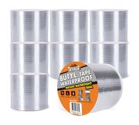TAPEBEAR Cinta Butilo Impermeable 100mmx10m, Aluminio Sellador Cinta Butilica