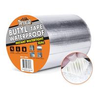 TAPEBEAR Cinta Butilo Impermeable 150mmx10m, Aluminio Sellador Cinta Butilica, Cinta De Para Reparación Autoadhesiva Para Fugas De Techo, Reparación De Grietas, Ruptura De Tuberías