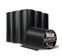 TAPEBEAR Cinta de Adhesivas Butilo 200mmx5m, Cinta de Butilo Impermeable Autoadhesiva Cinta de Reparación, Alta Resistencia para Cubiertas de Madera, Costuras, RV, Caravana, tuberias, 6Rollo