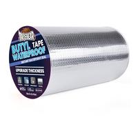 TAPEBEAR Cinta de Butilo Extra Gruesa 200mm x 5m, Cinta Selladora Aluminio 1.3mm para Reparación Techos RV Barcos Tuberías