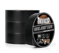 TAPEBEAR Cinta de Butilo Impermeable Autoadhesiva 40mmx15m, Cinta de Butilo para Reparación, Sellador Adhesivo Fuerte Extra para Cubiertas de Madera, Costuras, 4 Rollo