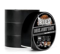 TAPEBEAR Cinta de Butilo Impermeable Autoadhesiva 50mmx15m, Cinta de Butilo para Reparación, Sellador Adhesivo Fuerte Extra para Cubiertas de Madera, Costuras, 4 Rollo