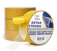TAPEBEAR Cinta De Doble Cara Extra Fuerte Para Alfombras, Cinta De Instalación Para Moquetas, Removible, Sin Residuos, Cinta Doble Cara Para Alfombras, 50mm x 36m, 4 Rollos