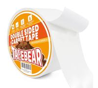 TAPEBEAR Cinta De Doble Cara Extra Fuerte Para Alfombras, Cinta De Instalación Para Moquetas, Removible, Sin Residuos, Cinta Doble Cara Para Alfombras, 100mm x 36m, Blanco