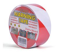 TAPEBEAR Cinta De Peligro, 50mm x 46m Cinta Adhesiva De Advertencia De Peligro, Blanco y rojo Cinta Adhesiva De Seguridad, Autoadhesiva Cinta Para Suelo, Para SeñAlización De Suelos Y Seguridad