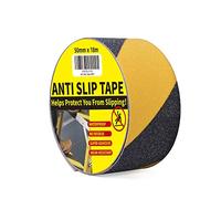 TAPEBEAR Cinta De Seguridad Amarilla Negra, Antideslizante Cinta Adhesiva, Cinta Autoadhesiva De Advertencia, Alta Tracción, Para Escaleras, Suelos, Interiores Y Exteriores, 2inch x 60feet(50mmx18m)