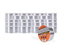 TAPEBEAR Cintas De Butilo Impermeable, 50mm x 5m Cinta De Para Reparación Autoadhesiva, Aluminio Cinta Butilica, Para Caravanas, Techo, Ventana, Ruptura De Tuberías, Goteras, Grietas, 20rollo