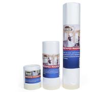 TAPEBEAR Kit 3 Tamaños de Film Pretapeado (550mm/1400mm/2600mm) x 27m, 4 Rollos, Película para Enmascarar con Cinta Integrada para Pintura y Protección de Superficies