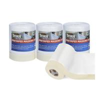 TAPEBEAR Película para Enmascarar Pretapeada Automóviles, 550mm x 27m, 4 Rollos, Cubierta Plástica para Pintura, Protección de Suelos, Muebles y Electrodomésticos