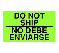 TapeCase SHIPLBL-100-50 - Etiqueta "Do not ship/no debe enviarse" (50 por paquete)