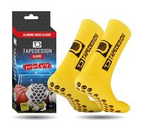 Tapedesign - "Classic 1 Pares Calcetines Antideslizantes Futbol Amarillo, Calcetines Deporte Hombre Mujer Niño (37-48), Medias Futbol Ciclismo Baloncesto Correr Tenis Crossfit, Grip Socks