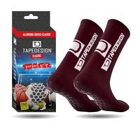 Tapedesign - "Classic 1 Pares Calcetines Antideslizantes Futbol Burdeos, Calcetines Deporte Hombre Mujer Niño (37-48), Medias Futbol Ciclismo Baloncesto Correr Tenis Crossfit, Grip Socks