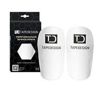 TAPEDESIGN - Espinilleras Futbol Mini - Performance Shinguards 2.0 - Termoformables & Personalizables - Ultra Ligeras 33g - para Adultos & Niños - Blanco