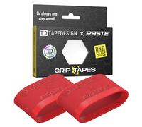 TAPEDESIGN - Espinilleras Grip Tapes de Silicona, Fútbol Hombres Mujeres Rojo - Soporte para Calcetines de fútbol