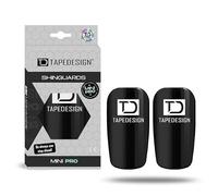 TAPEDESIGN - Espinilleras Mini - Ultraligeras y Flexibles - Almohadillas Shin Pad Personalizables - para niños y Hombres - Antideslizante - Mini Espinilleras de fútbol Negro
