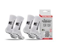 Tapedesign Paquete doble de calcetines superligeros - 2 pares de calcetines ultraligeros para fútbol y deportes - Super delgados y elásticos - Antideslizantes en los zapatos - Máximo agarre y