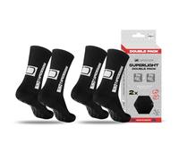 Tapedesign Paquete doble de calcetines superligeros - 2 pares de calcetines ultraligeros para fútbol y deportes - Super delgados y elásticos - Antideslizantes en los zapatos - Máximo agarre y