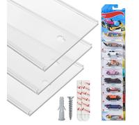 Tapeera Vitrina acrílica para coche, soporte de pared, con capacidad para hasta 30 coches, compatible con Hot Wheels Matchbox, cajas de fósforos, organizador de coche de juguete, estante de exhibición
