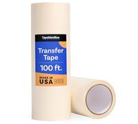 TapeManBlue Cinta de transferencia para vinilo, 12 pulgadas x 100 pies, papel con adhesivo plano. Cinta de aplicación de fabricación estadounidense para cortadores de manualidades y rotuladores