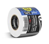 TapePlus Cinta Adhesiva de Aluminio Profesional - 100 mm x 64 m - Especial para Altas Temperaturas - Sellado Conductos Aire, Reparación Metales - Autoadhesiva y resistente al agua y al calor - 1 rollo