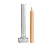 Taper Candle Mold - 20cm Long Cylinder | PC Clear Chime Making Tool, Easy Release DIY Craft Supplies For Christmas Halloween And Birthday Elegant Handcrafted Holiday Dinner Decor