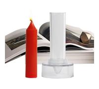 Taper Mold - Clear Acrylic Pillar Mold For Making, 0.87" Diameter Tall DIY Tool With Wide Stable Base For Church, Holiday Decor, Christmas & Wedding (Large 8")