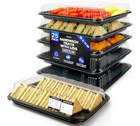 Taper Reutilizable para Comida - Set de 25 Envases con Tapa y Etiquetas Adhesivas - Ideales para Comida, Dulces y Bocadillos - 39 x 29 x 7,5 cm - Porta Bocadillos Reutilizable