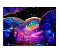 Tapestry UV Gran Hongo Tapestry Wall Hanging 3D Mushroom Tapestry Blacklight Tapestry Glow in The Dark Tapestry para decoración de la Pared del hogar 78.7x59.1 Pulgadas