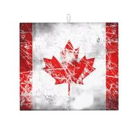Tapete absorbente con estampado retro de la bandera de Canadá para encimera de cocina, absorbente de agua y antideslizante, para vajilla, encimera de cocina