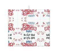 Tapete absorbente con texto en inglés "Happy Father's Day Dad" para cocina, apto para varias encimeras