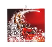 Tapete absorbente de cocina con estampado mágico navideño, apto para varias encimeras