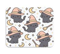 Tapete absorbente de tierra de diatomeas de Halloween Witchy Cats con tapete de microfibra