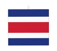 Tapete absorbente para secar platos con estampado de bandera de Costa Rica para encimera de cocina, posavasos de café