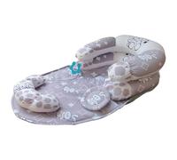 Tapete acolchado para el abdomen, almohada de suelo, tapete de juego de apoyo de 32.22 pulgadas con juguetes sensoriales extraíbles, tapetes de desarrollo temprano con paneles de actividad, tapetes de