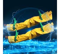 Tapete Aislante de Alto Voltaje de 2 Piezas, tapete de Seguridad antidescargas eléctricas con 4 Clips, tapete de Seguridad Grande(10000 V,39.4x59in/1000x1500mm)