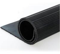 Tapete aislante de caucho de alta tensión de 10 kV - Almohadilla eléctrica de 3 mm de espesor for salas de distribución(Black,100x500x0.3cm)